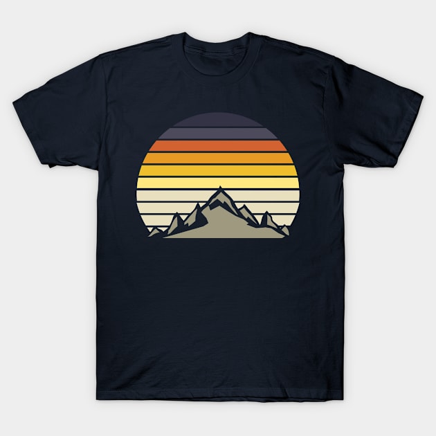 Mountains Retro T-Shirt by Wanda City